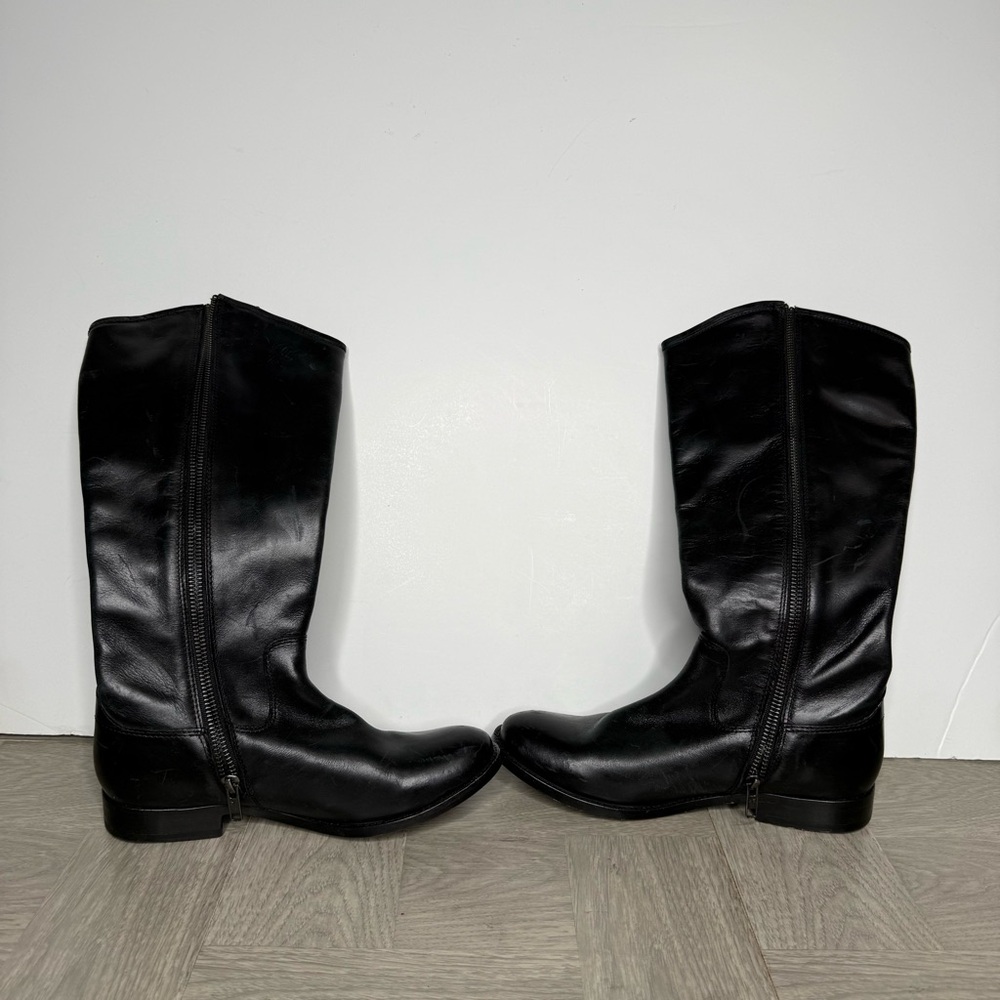 Frye Melissa Black Leather Riding Boot 7B - Picture 4 of 9
